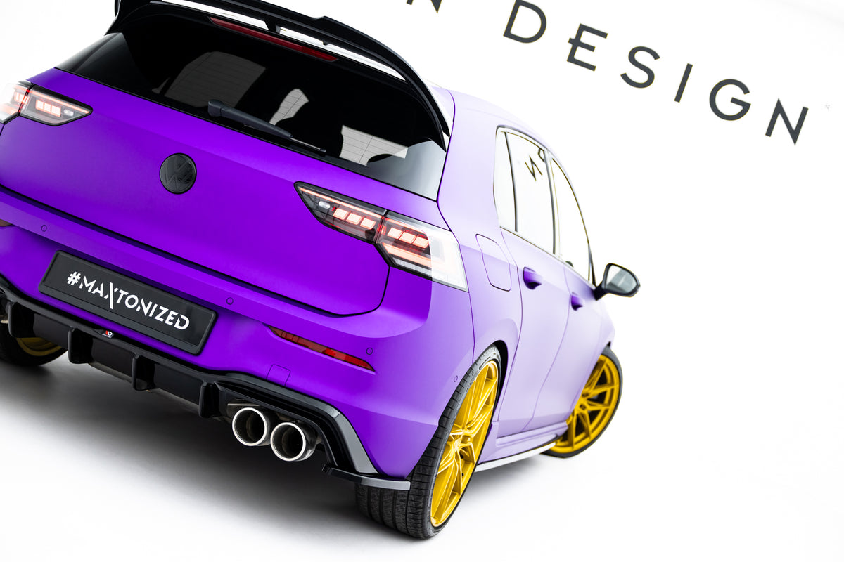 Sidesplittere Bak V.4 i blank sort ABS til Volkswagen Golf R Mk8 Facelift