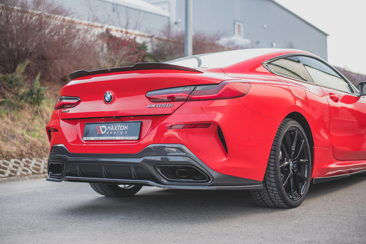 Maxton diffuser BMW 8-Serie G15 Coupe M-Pakke frontvisning sort ABS finish