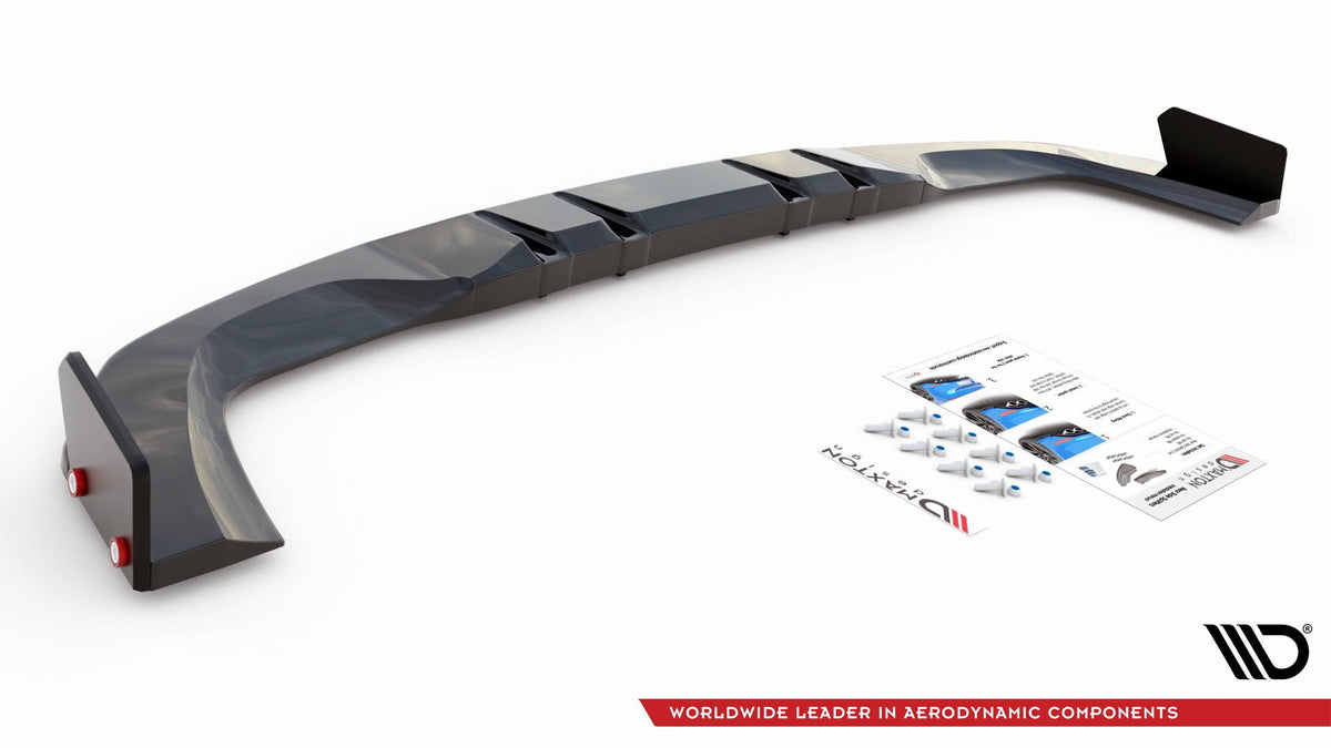 Maxton Design diffusersett for Mercedes A 45 S W177 fra skrå vinkel