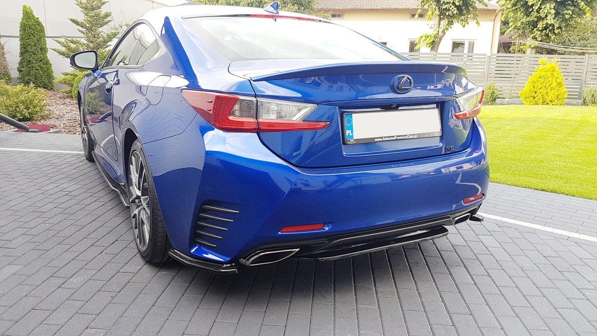 Diffuser til Lexus RC MK1 RS i blank svart finish sett bakfra
