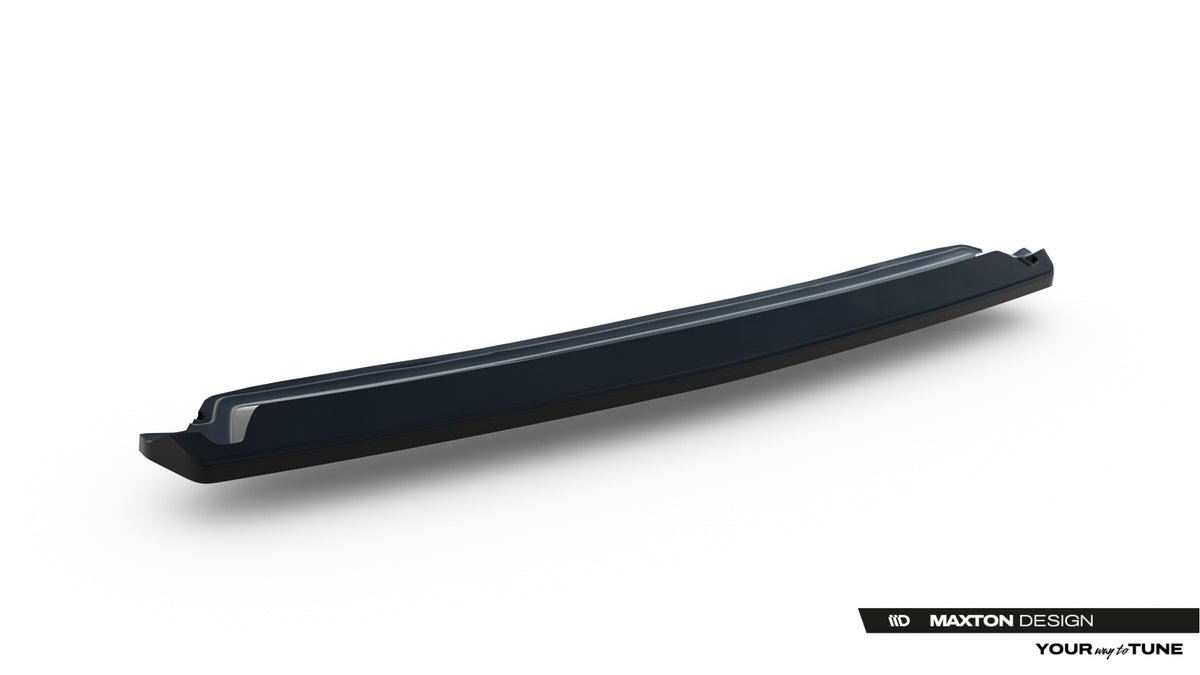 Detaljbilde av blank sort ABS-baksplitter til Mercedes S W222