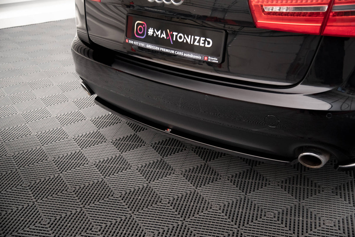 Nærbilde av diffuser for Audi A6 C7 som viser overflatestruktur i ABS-plast