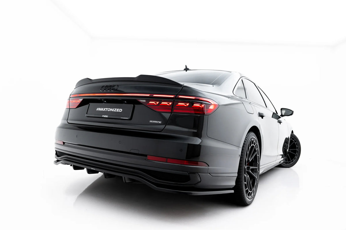 Baksplitter til Audi A8 S-Line Long D5 Facelift i Gloss Black ABS-plast
