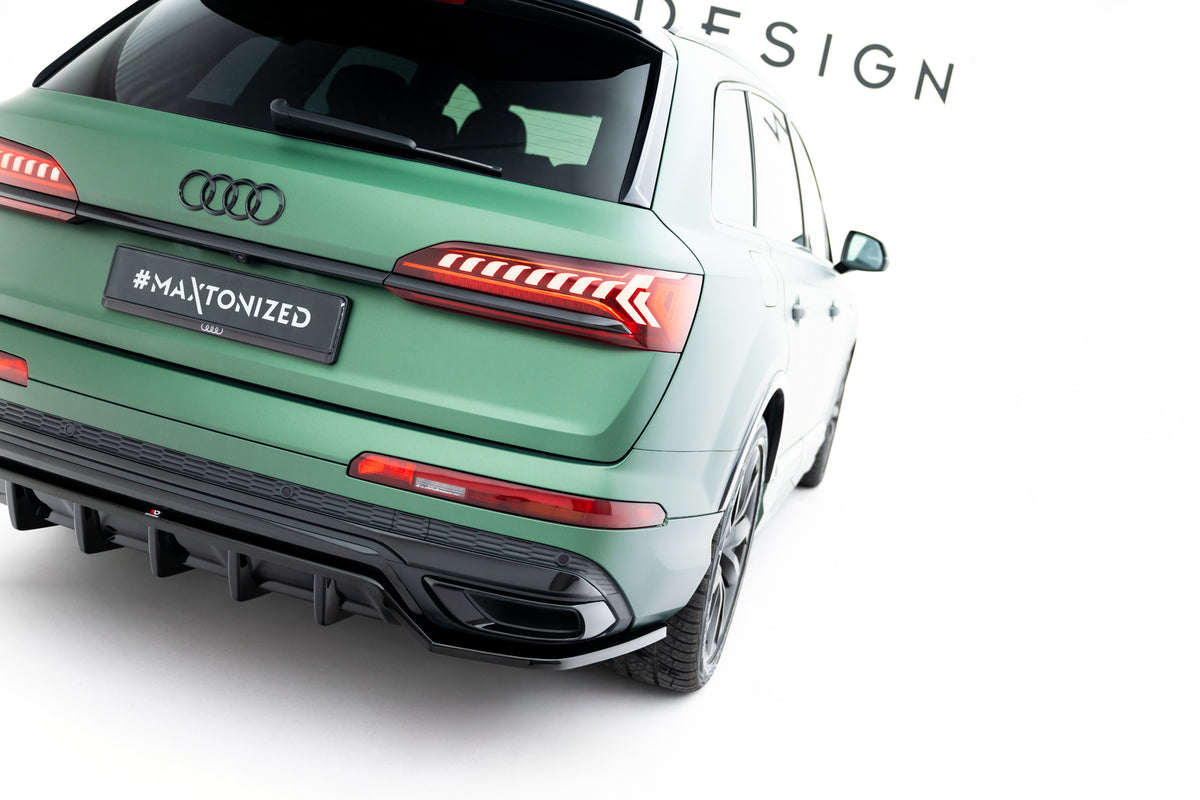 Nærbilde av vertikale stenger på diffuser for Audi Q7 MK2 Facelift