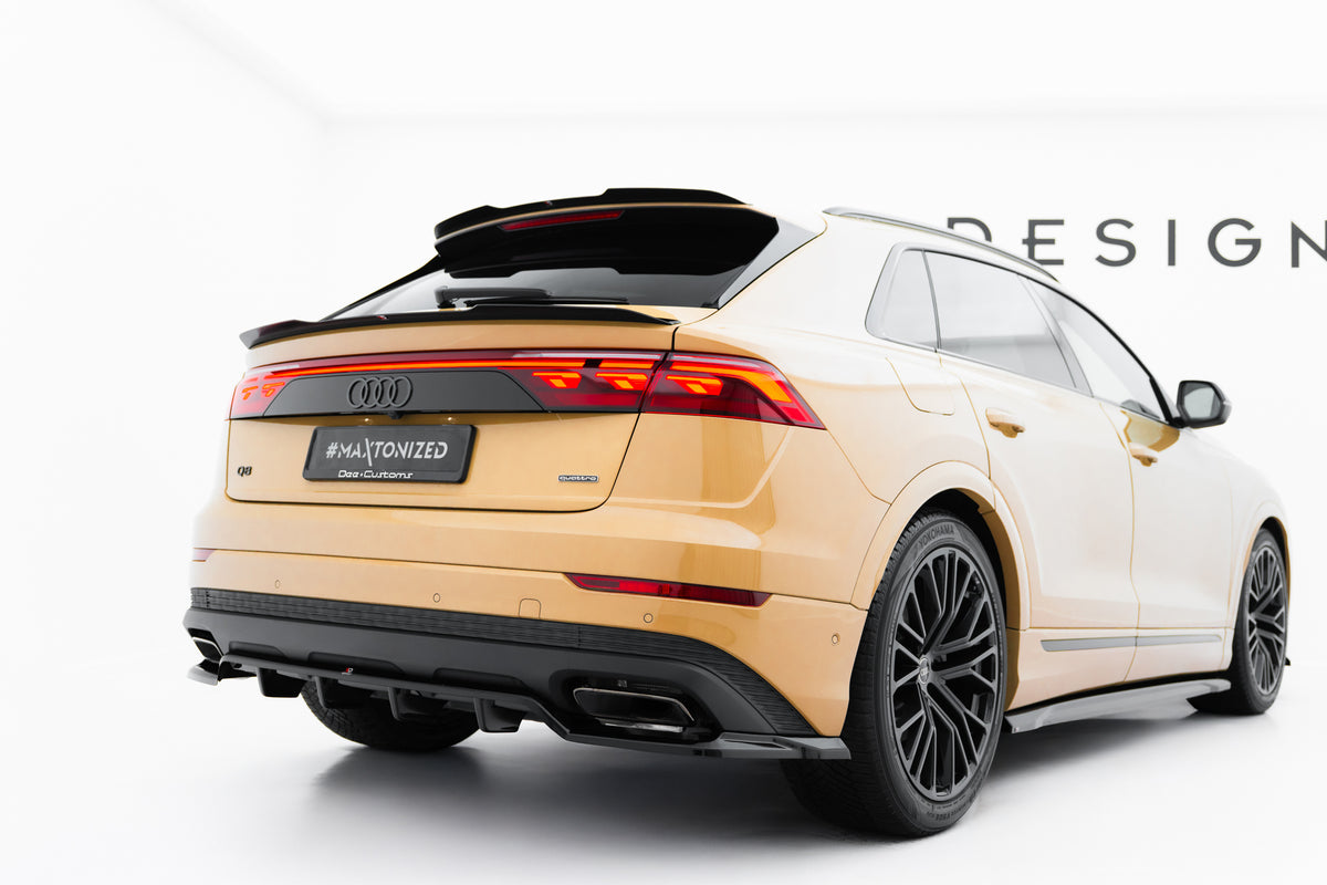 Bakre diffuser til Audi Q8 Facelift i sort ABS-plast fra Maxton Design