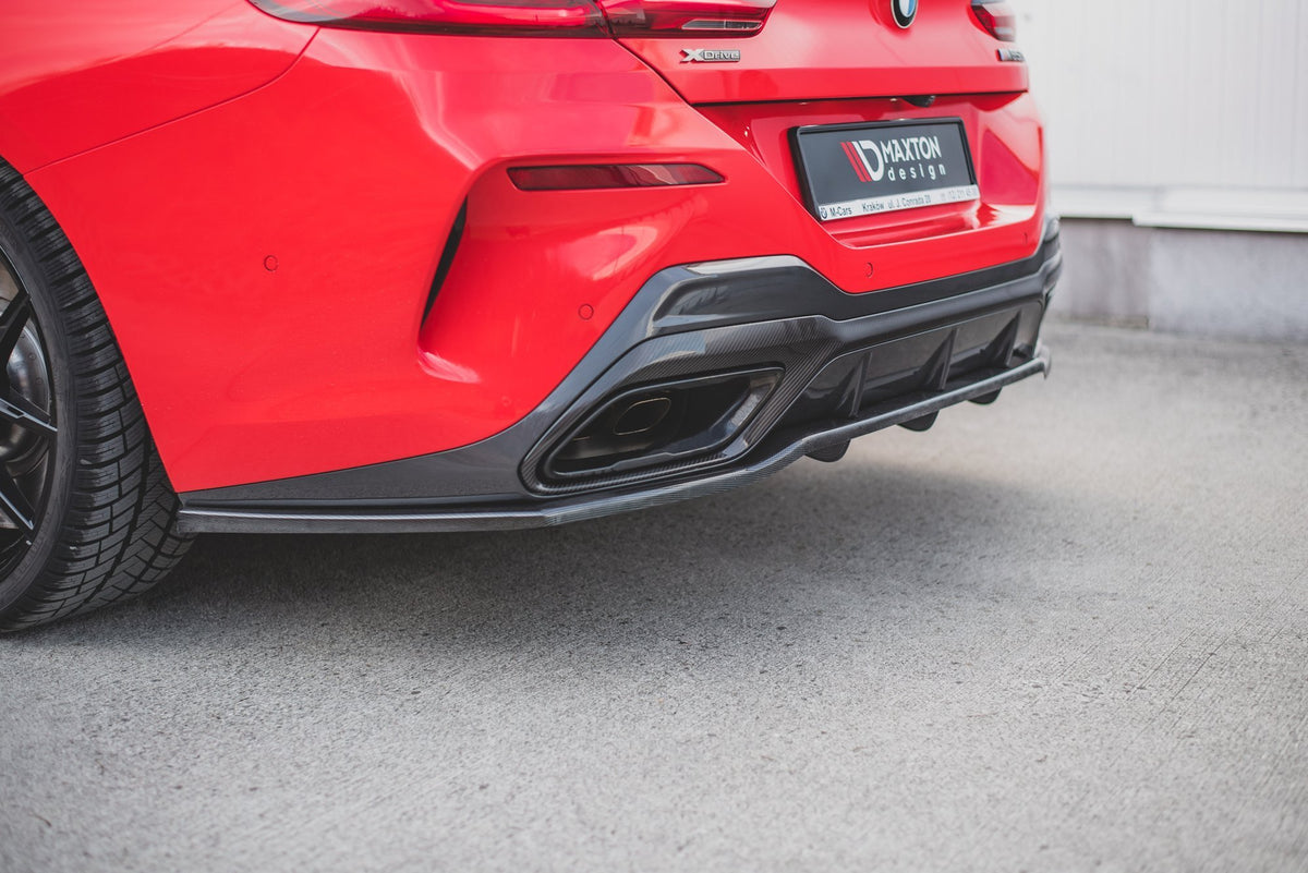 Maxton diffuser sett G15 Coupe bakfra med synlige lameller og sort finish