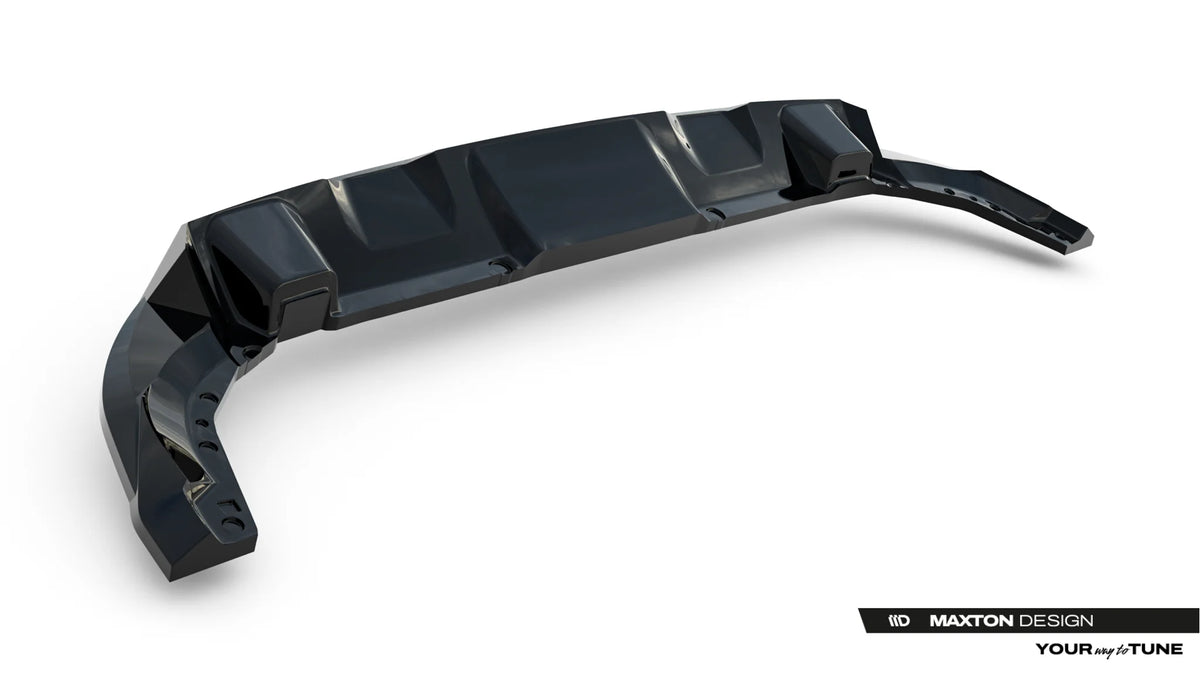 Detaljbilde av baksplitter og medfølgende monteringskit til Dacia Duster Mk3