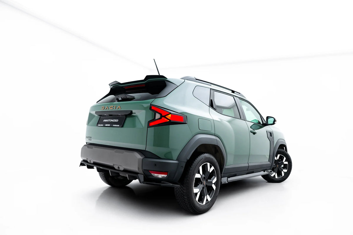 Baksplitter med vertikale ribber i blank sort ABS for Dacia Duster Mk3