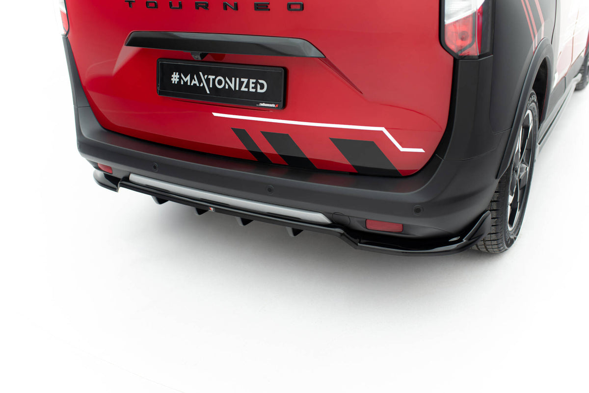 Bakre diffuser med vertikale stenger for Ford Tourneo Courier MK2, sett bakfra
