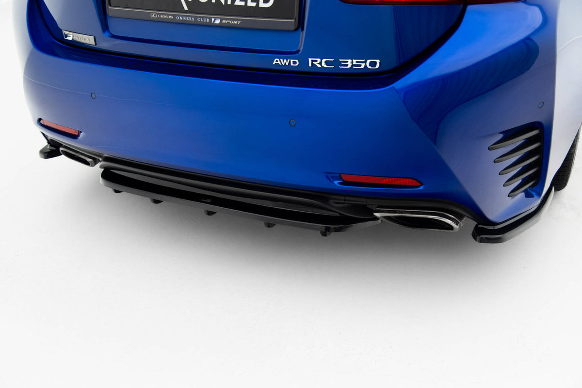 Diffuser med vertikale stenger til Lexus RC MK1, sett bakfra