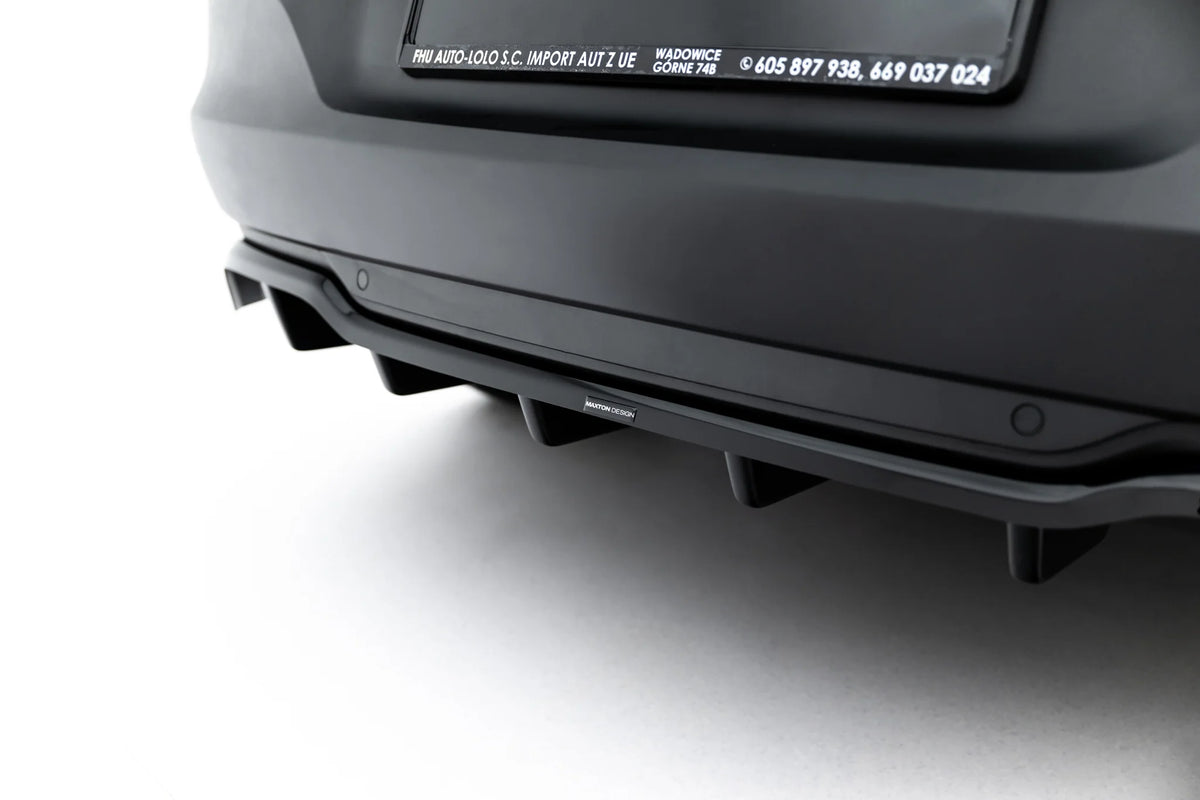 Baksplitter med diffusereffekt til Opel Grandland Mk1 i blank sort