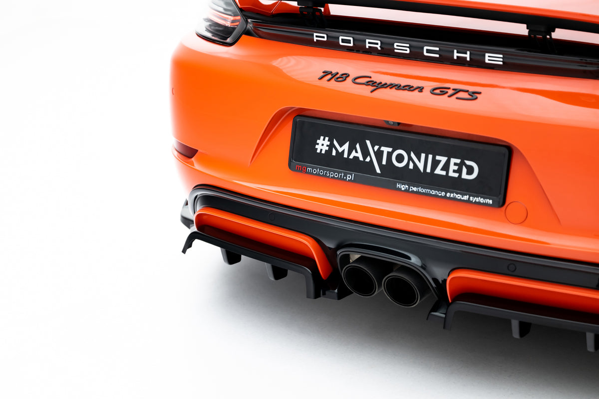 Bakre diffuser til Porsche 718 Cayman GTS 982c sett skrått bakfra