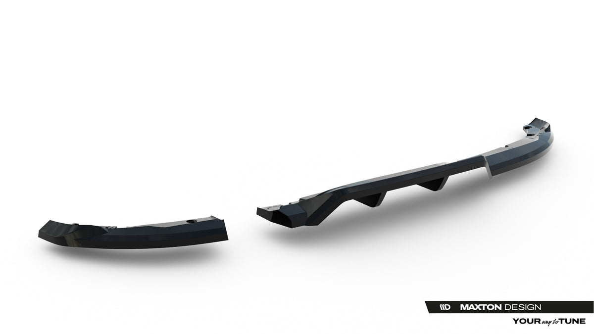 Baksplitter Renault Clio Mk5 Facelift i Gloss Black sett fra siden