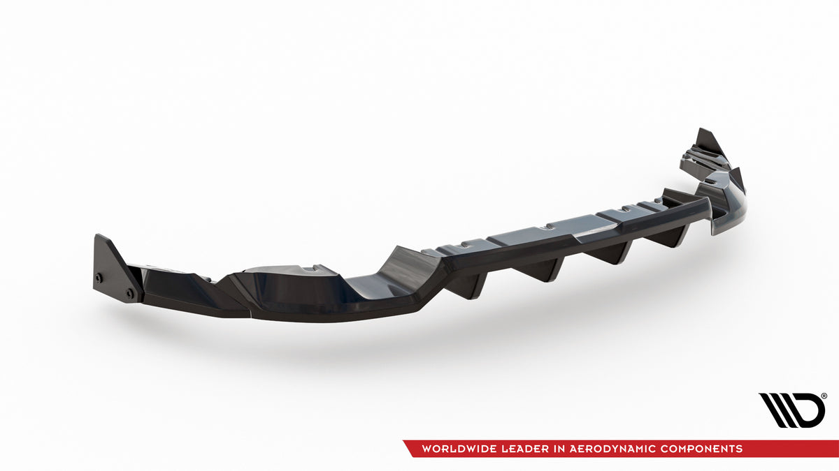 Blank sort ABS-baksplitter til Subaru BRZ Mk2 sett skrått bakfra
