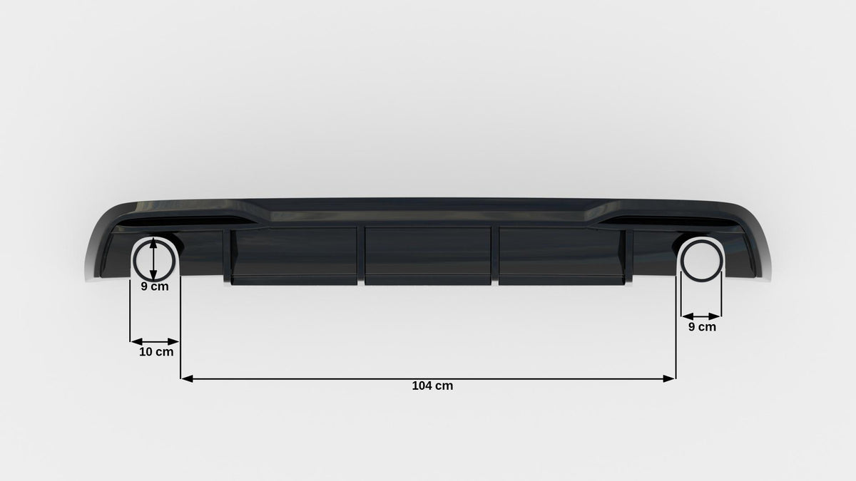 Maxton Design diffuser V3 montert på Audi A5 8T Facelift sett nedenfra