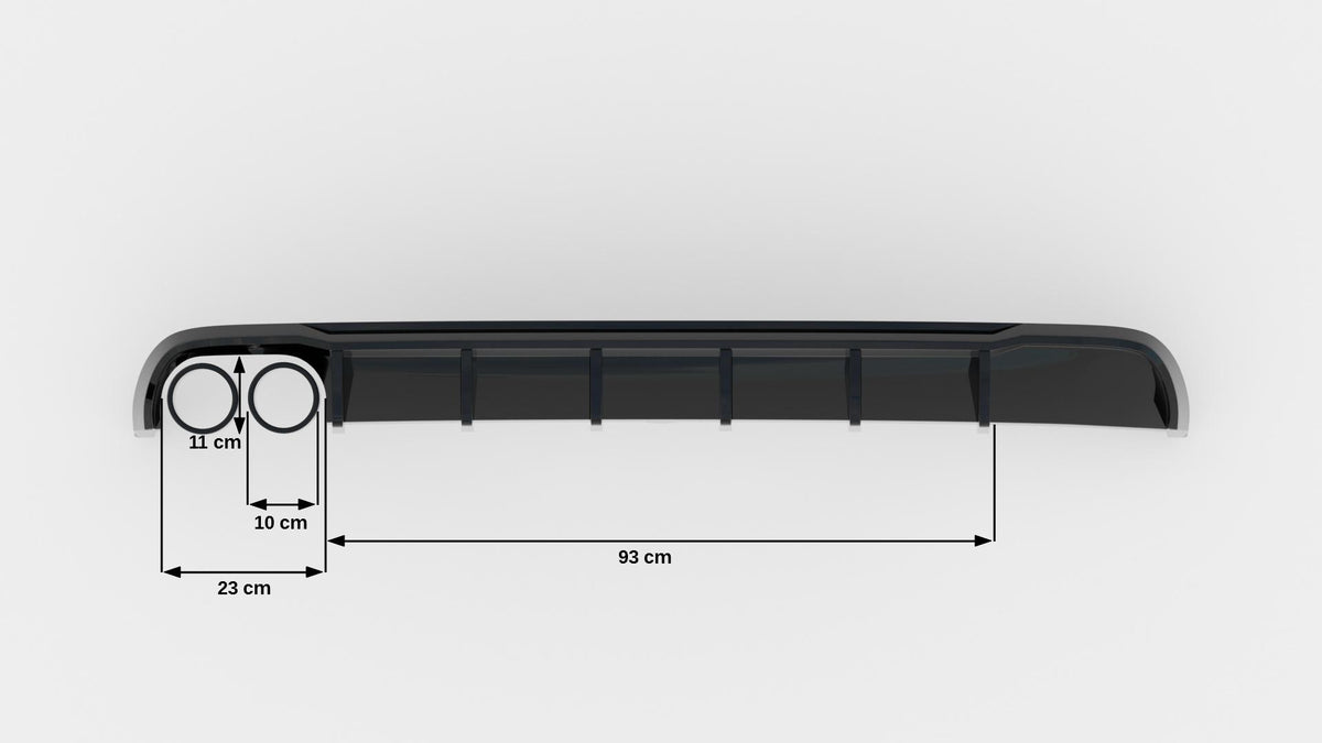 Maxton bakre diffuser for Audi A6 C7 med dobbel eksosåpning, produktbilde