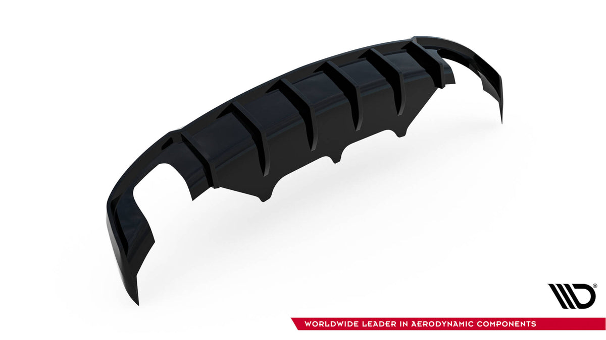 Maxton Design diffuser til Audi A7 S-Line C7 sett ovenfra med monteringsflate