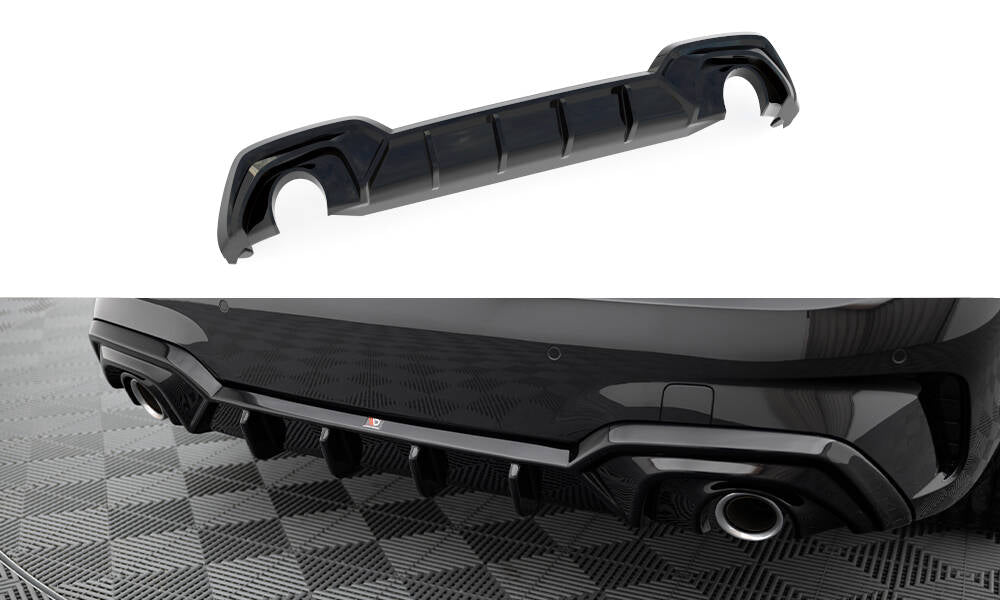 Diffuser V.1 til BMW 3-Serie G20 M-Pakke sett bakfra