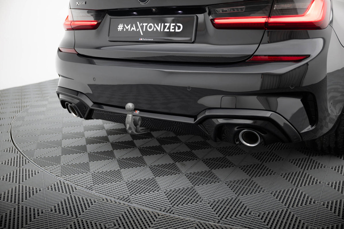 Diffuser Maxton Design V2 for BMW 3-serie G20 M-Pakke, sett bakfra i strukturert svart