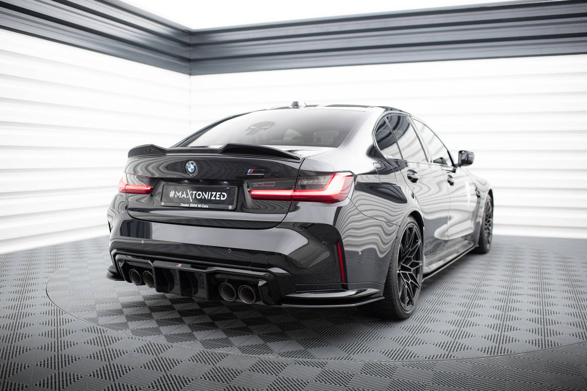 Diffuser til BMW M3 Sedan Touring G80 G81 skrått bakfra