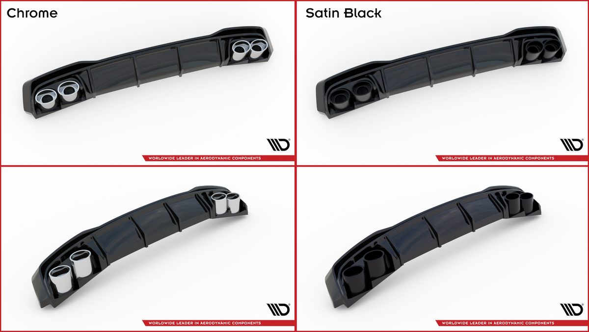 Bakre diffuser til Audi A3 S-Line 8Y Facelift sett bakfra