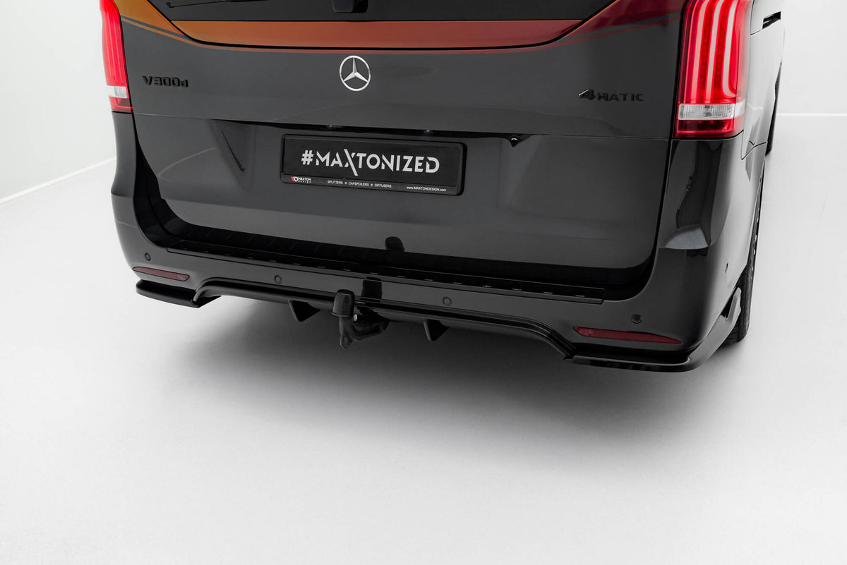 Hekkskjørt til Mercedes-Benz V-Klasse AMG-Line W447 Facelift i blank sort ABS
