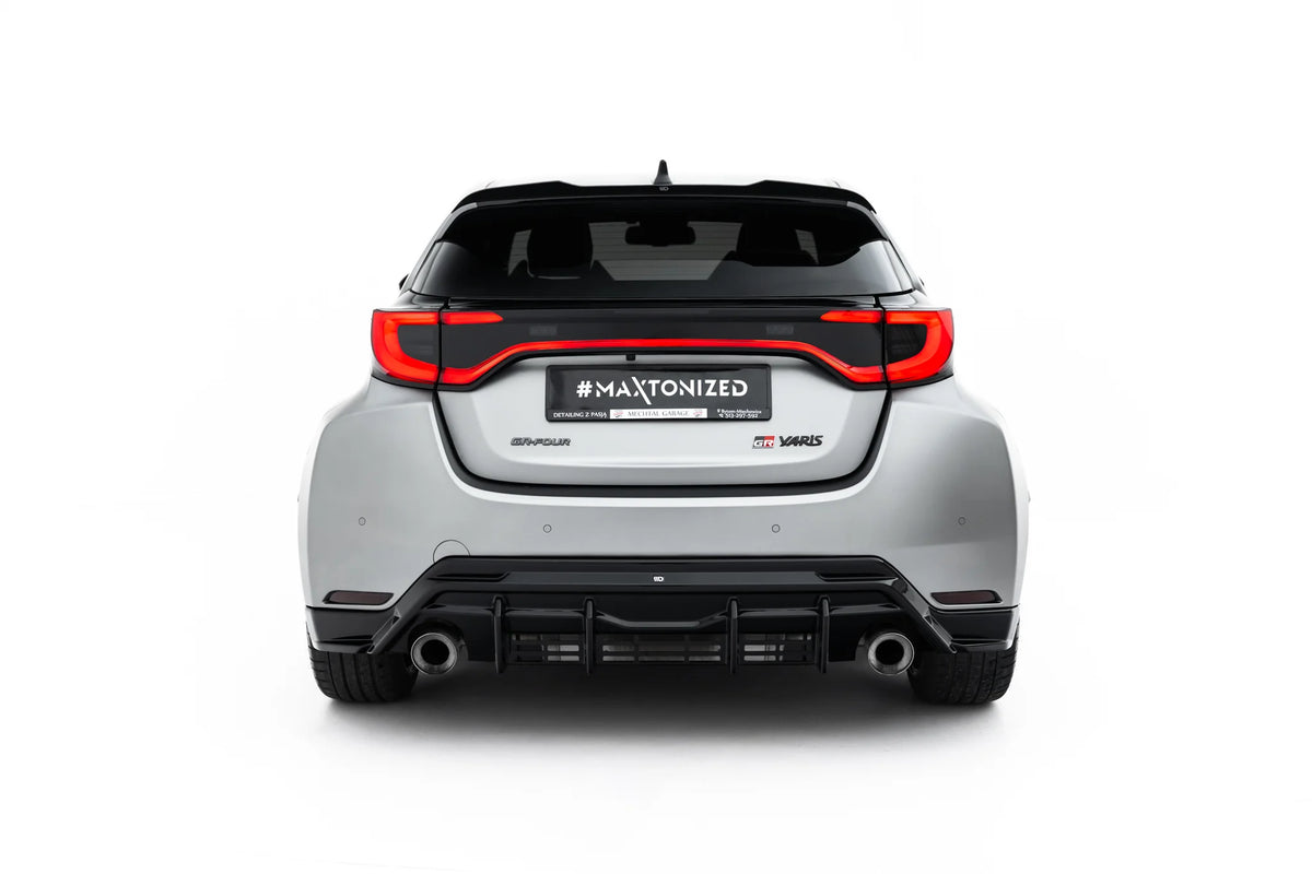 Nærbilde av hekkdiffuser for Toyota GR Yaris Mk4 Facelift