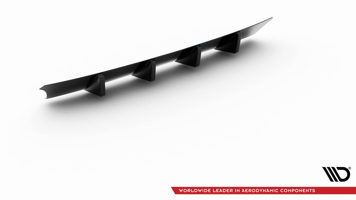 Bakdiffuser V.1 for Leon Cupra MK3 FL vist underfra med strukturert svart finish