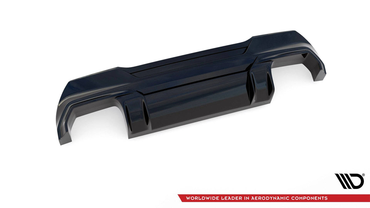 Maxton diffuser i ABS-plast for BMW F40 – detaljbilde av eksosuttak