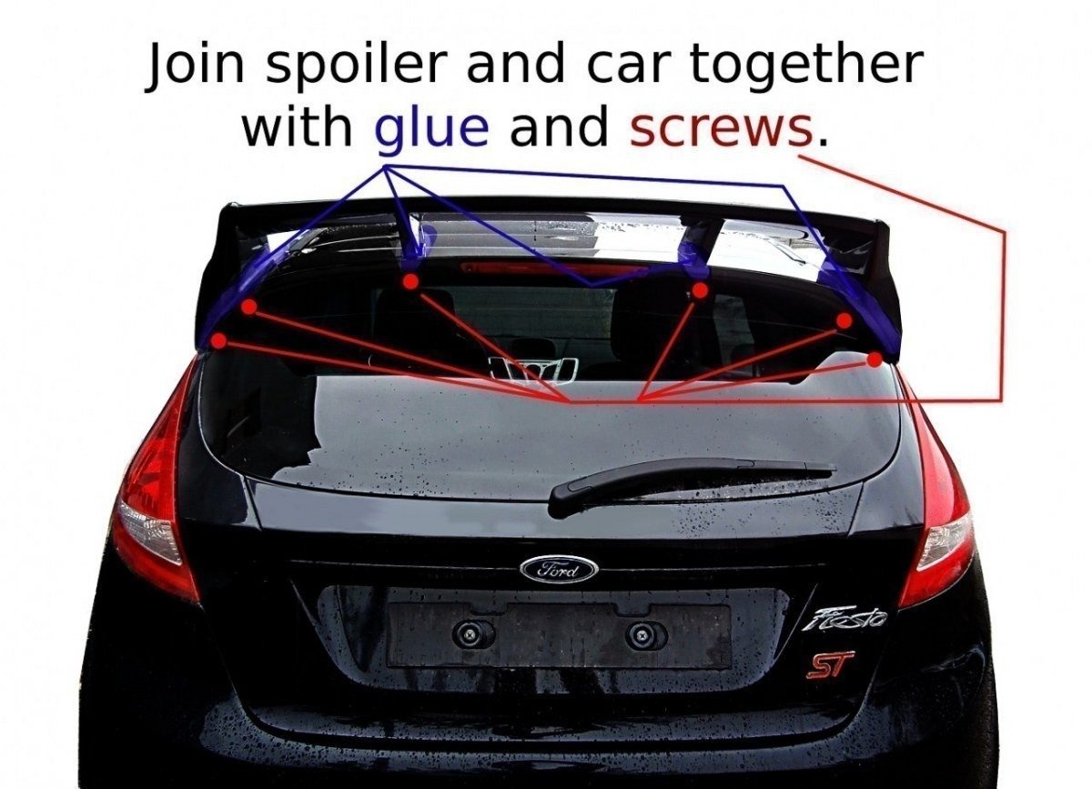 Takspoiler Ford Fiesta MK7 / MK7 FL RS Look - FO-FI-7-RS-D2F