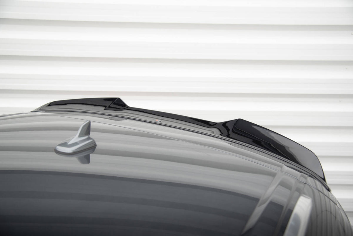 Front splitter til Audi Q7 MK2 i sort ABS-plast, sett ovenfra