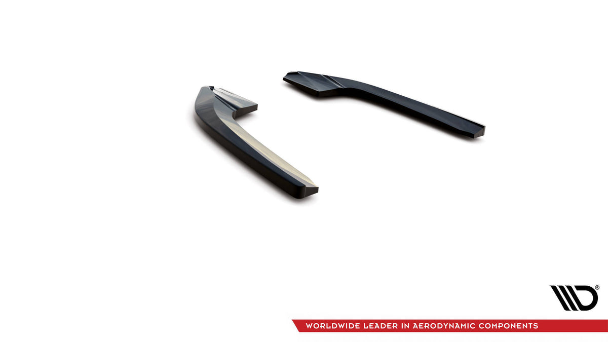 Splittersett for Audi RS3 Sedan 8Y sett forfra med frontsplitter og sideskjørt montert – gratis frakt