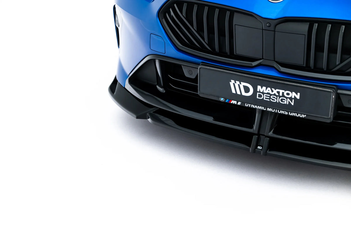 Detaljbilde av blank sort ABS-splitter til BMW 2 Gran Coupe