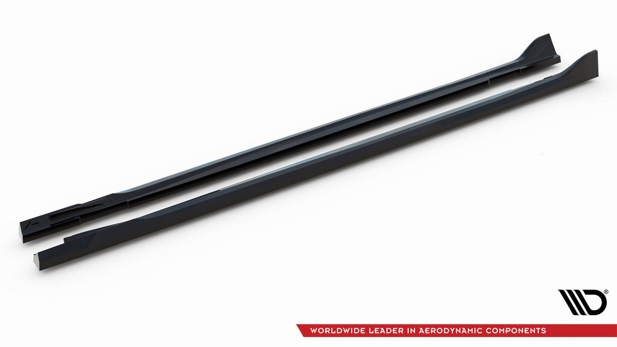 BMW iX M-Pack i20 med Maxton splittersett, sidevisning av styling