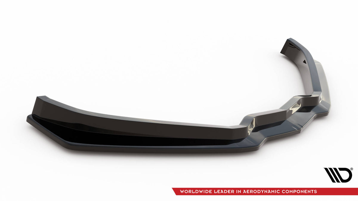 Komplett splittersett for Corvette Z06 C7 lagt ut på flatt underlag ovenfra