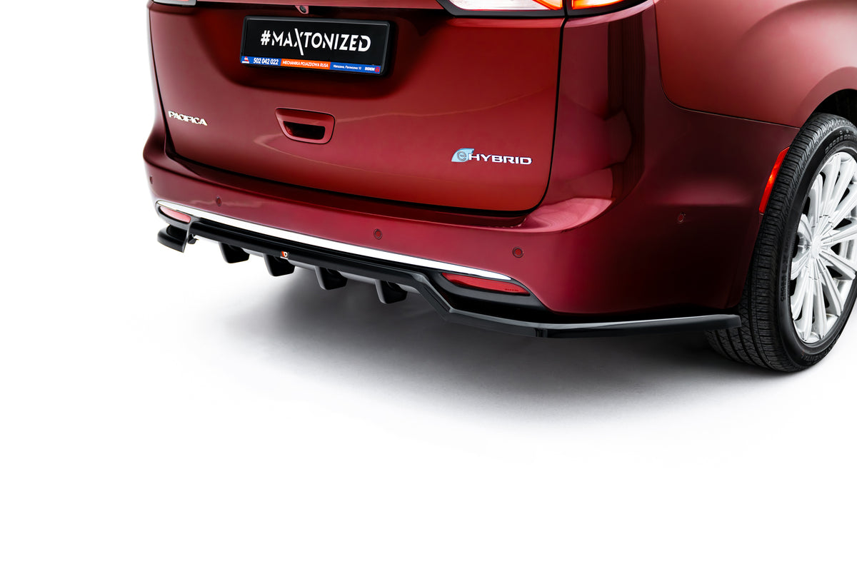 Bak splitter med vertikale stenger for Chrysler Pacifica MK2 sett bakfra
