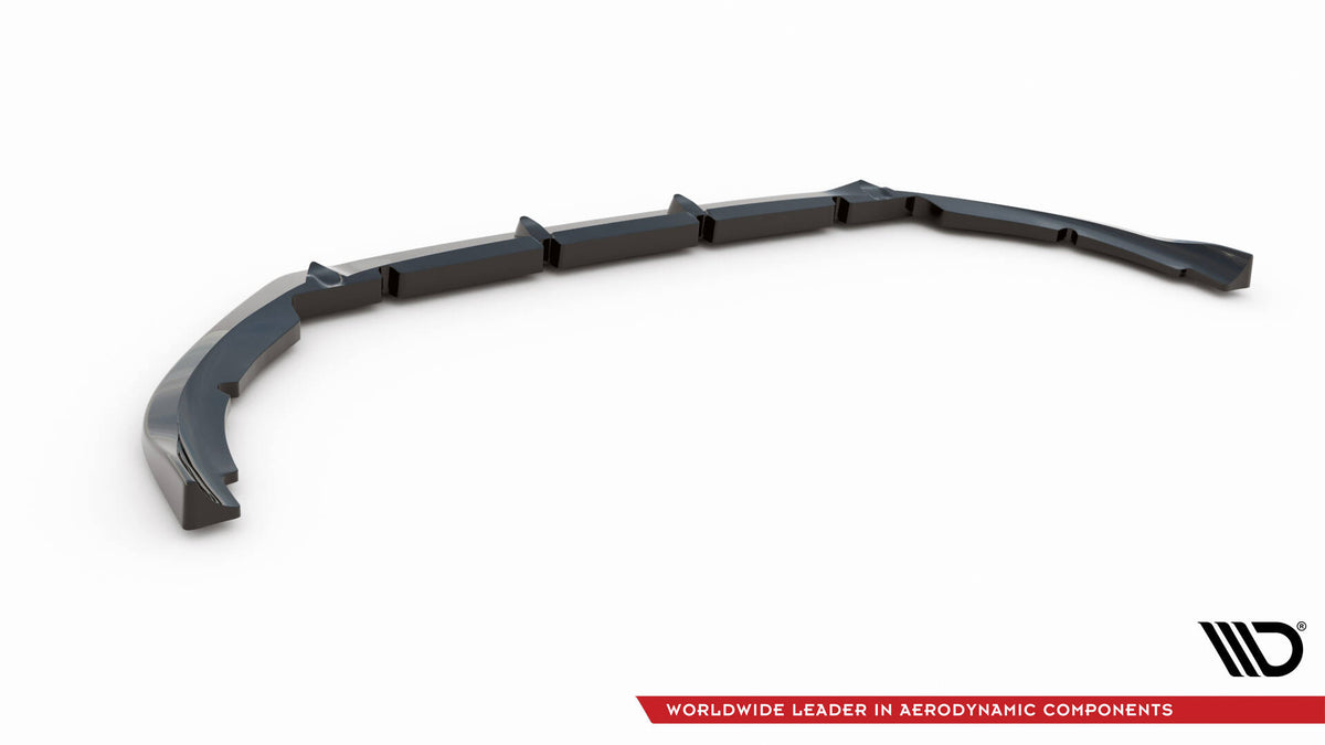 Front splitter til Citroen Berlingo MK3 fra skrå vinkel med sort finish