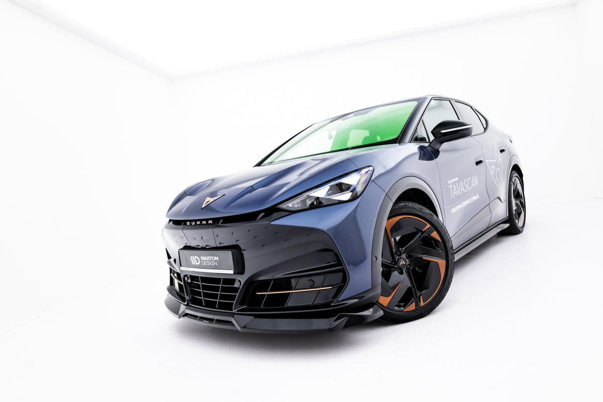 Cupra Tavascan Mk1 med komplett Maxton splittersett i Gloss Black