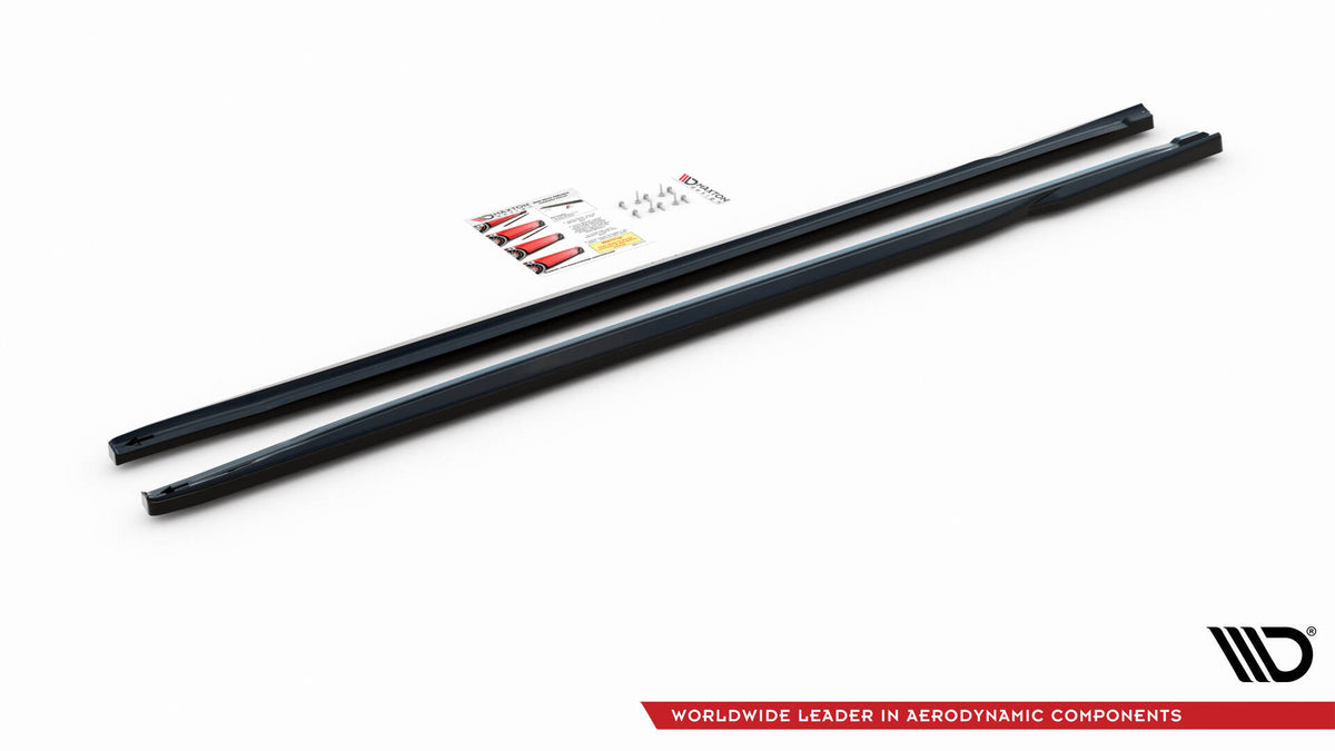 Sideskjørt diffusor i sort ABS-plast for Honda Civic IX Tourer i nærbilde