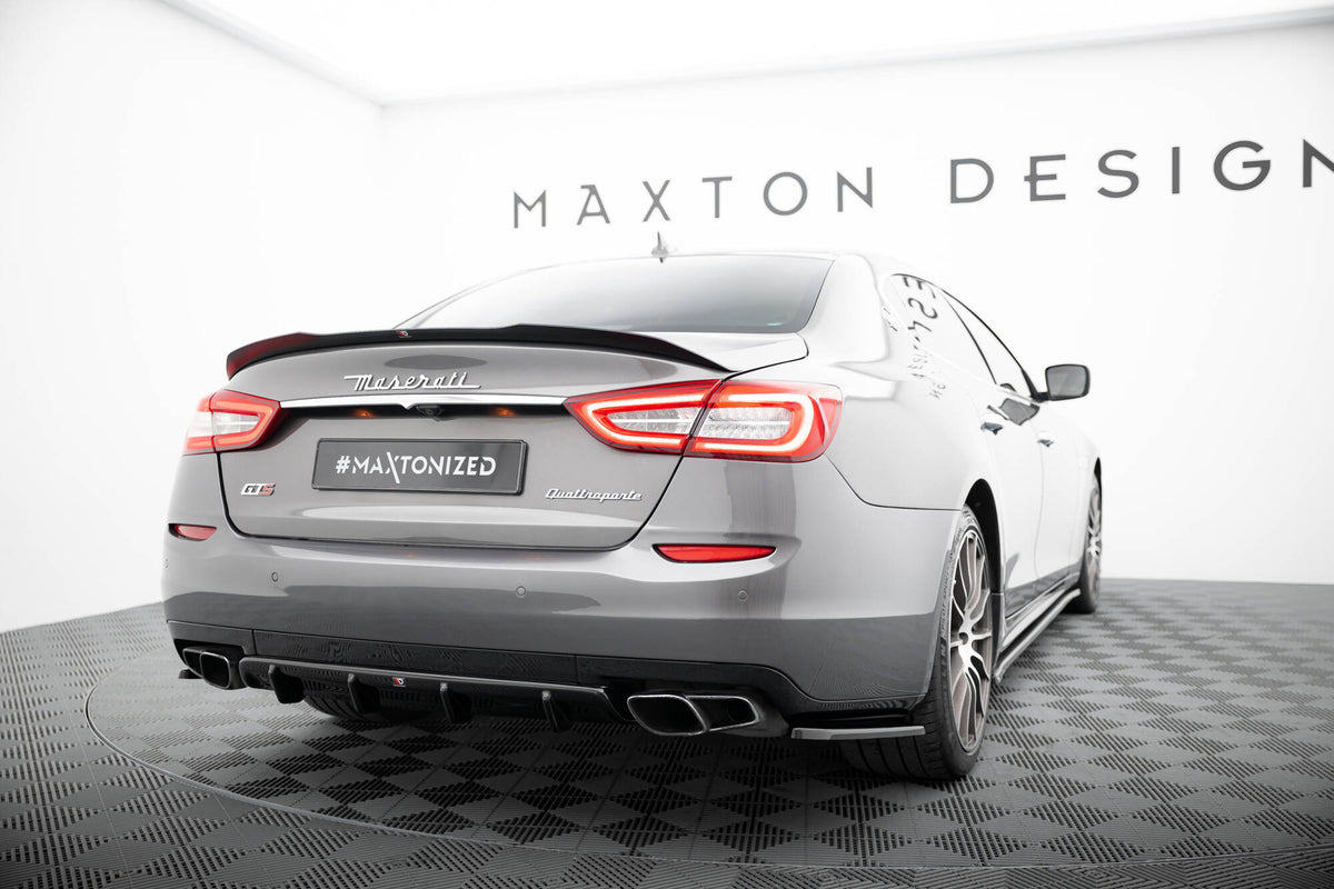 Spoiler cap i sort ABS-plast til Maserati Quattroporte MK6 vist ovenfra