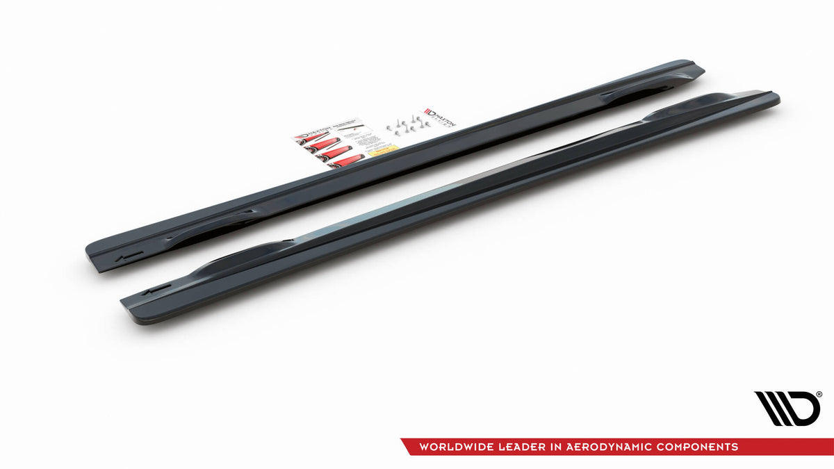 Komplett splittersett for Mazda CX-3 vist ovenfra med alle fem deler