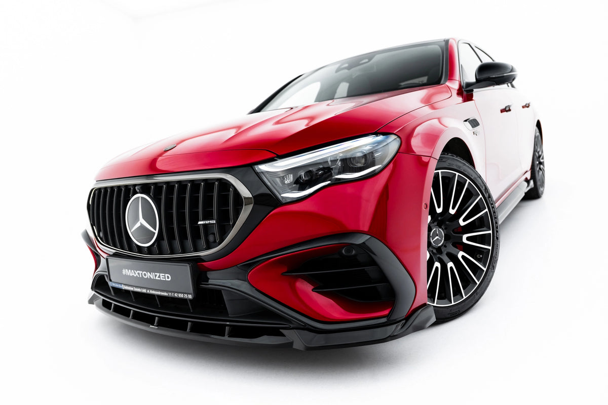 Sort ABS-splittersett til Mercedes-AMG E53 W214 sett forfra