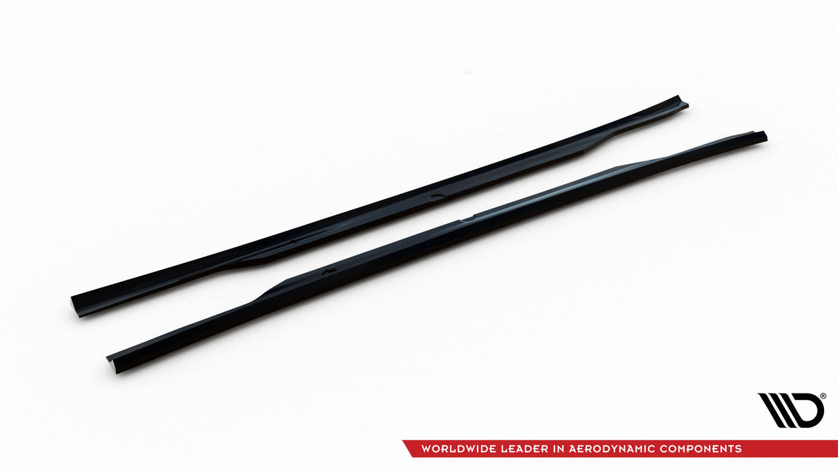 Front splitter til Mercedes E Sedan W212 Facelift i svart ABS-plast, sett ovenfra