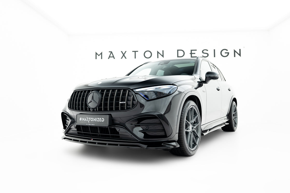 Emballasje og innhold i splittersett til Mercedes GLC 43 X254 – Maxton Design