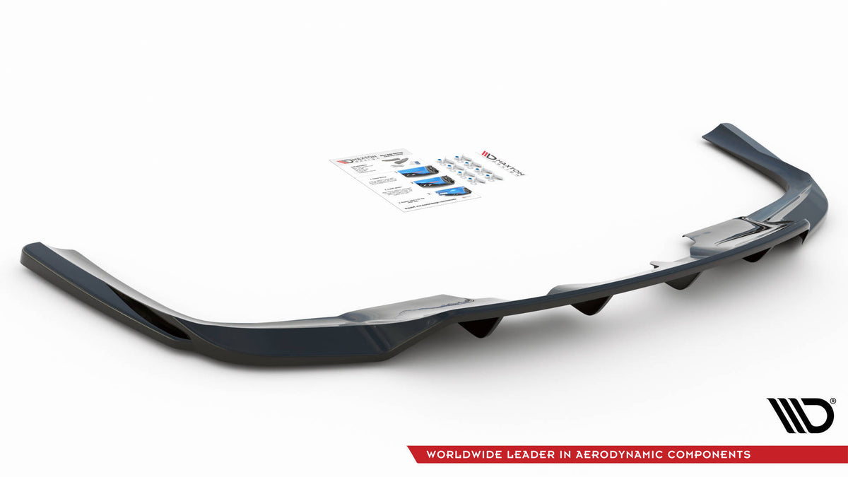 Frontsplitter til Mercedes GLS X167 AMG-Line montert under støtfangeren sett rett forfra