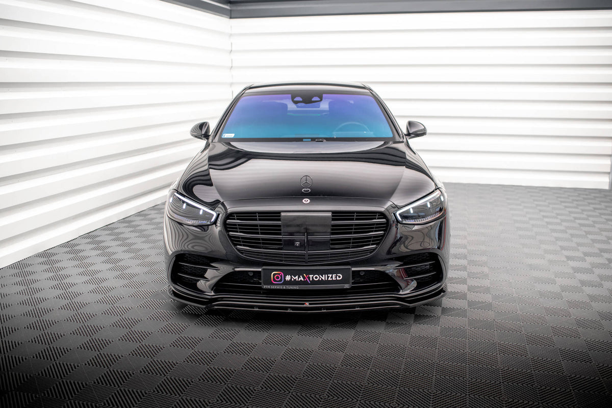 Splittersett Mercedes W223 komplett – front, side og bak i sort glans