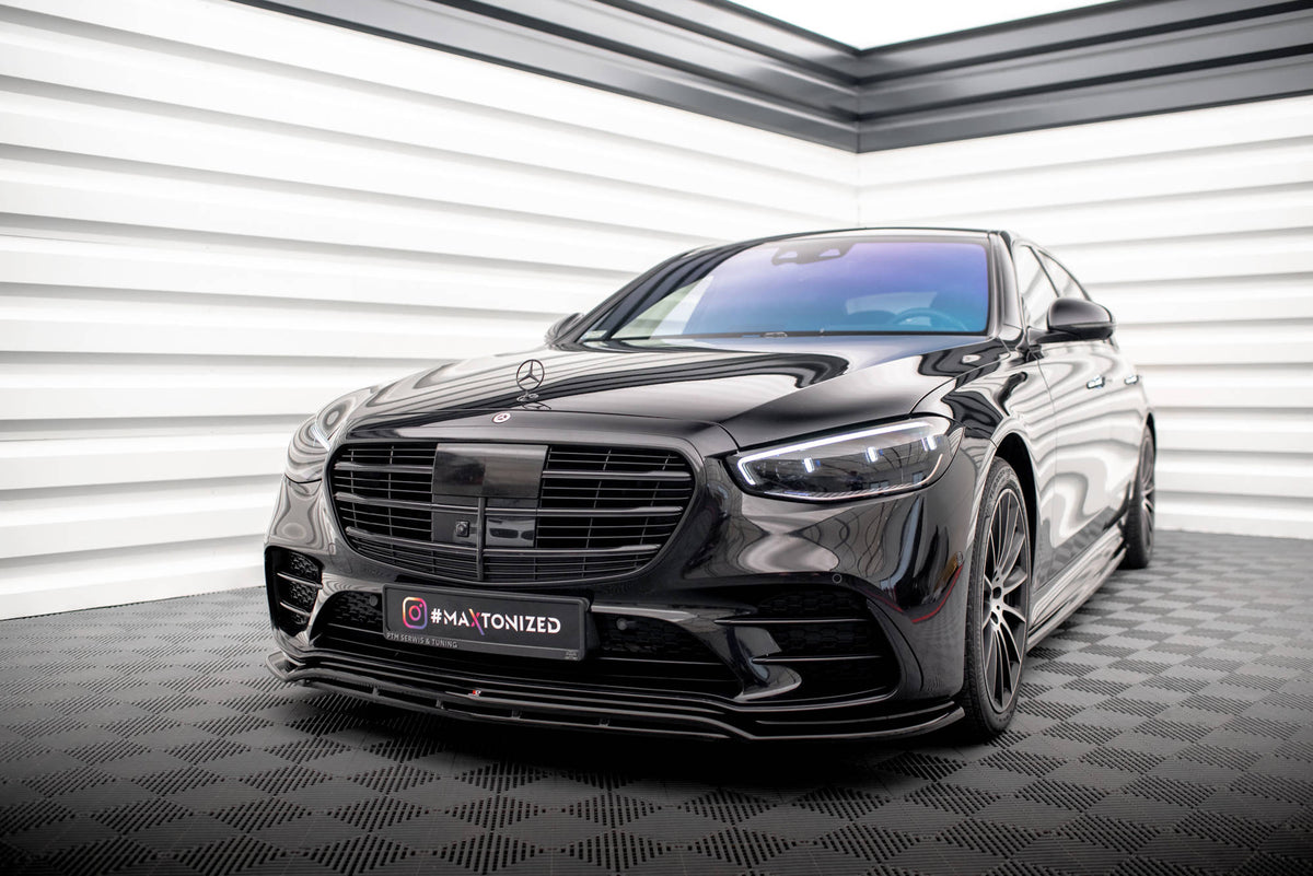 Spoiler cap montert på Mercedes S-Klasse W223 bagasjelokk – toppvinkel