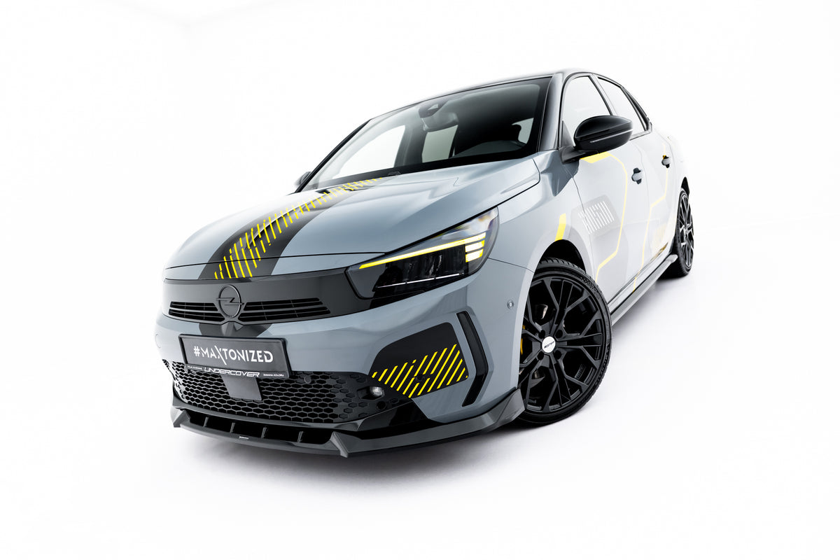 Sideskjørt diffusers til Opel Corsa F Facelift i sort ABS