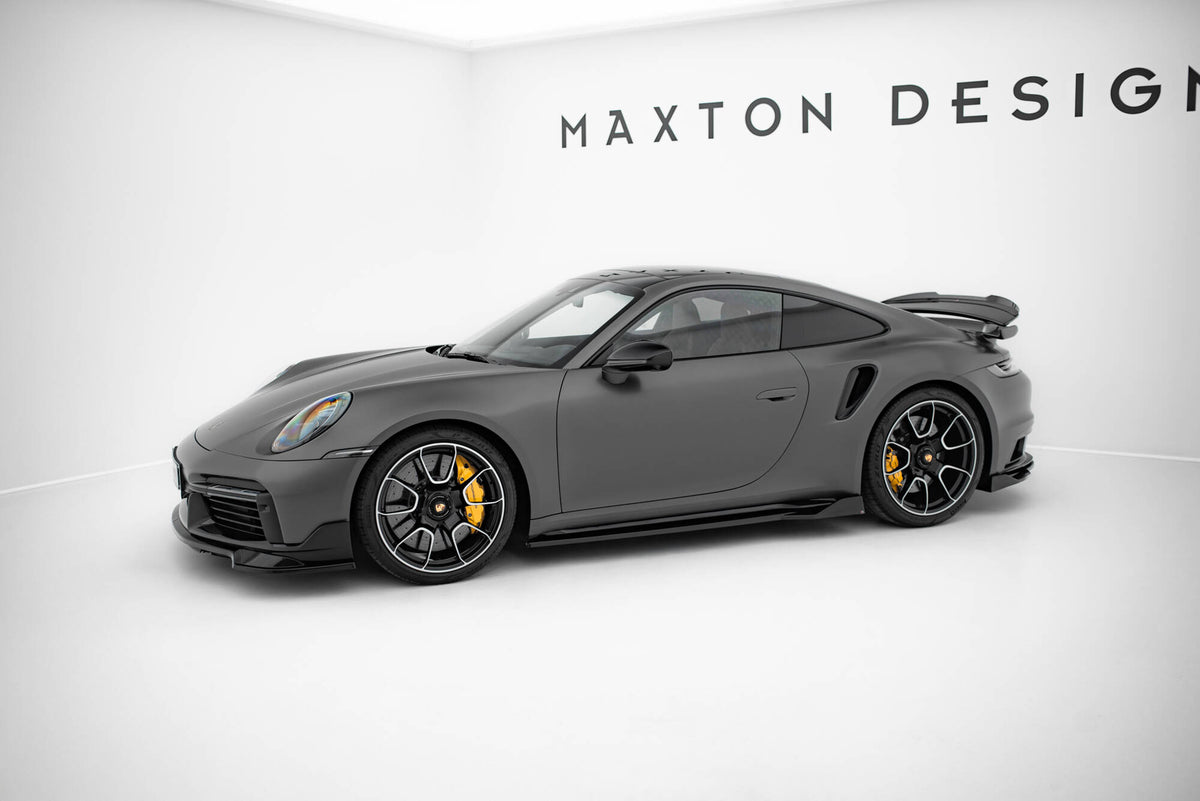 Splittersett til Porsche 911 Turbo S 992 – alle fire deler vist ovenfra