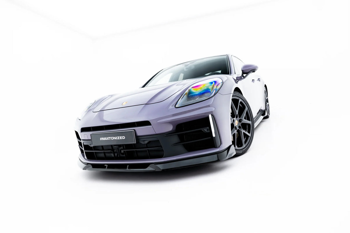 Frontsplitter i blank sort ABS til Porsche Panamera 972